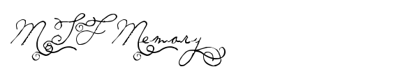 MTF Memory font preview